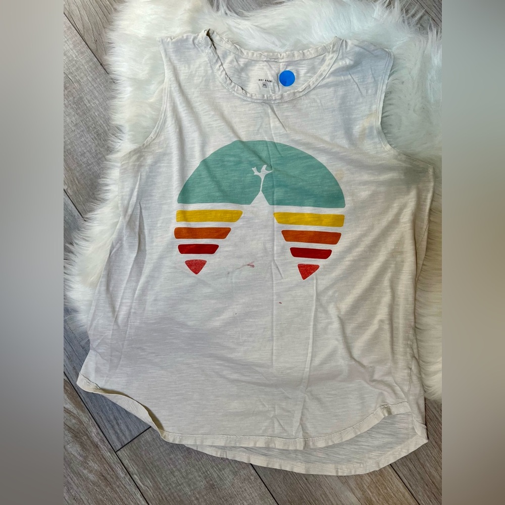 INDY BRAND | Retro Vintage Logo High Neck Muscle Tank Top (XL)